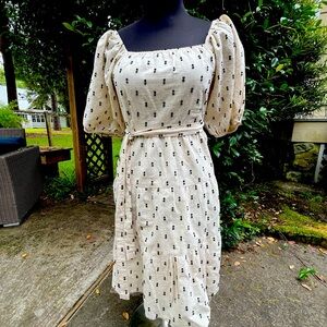 Sim and Sam Linen- blend Mini Dress